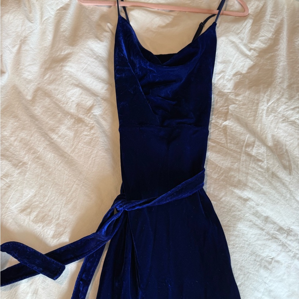 Adelyn Rae Royal Blue Velvet Dress